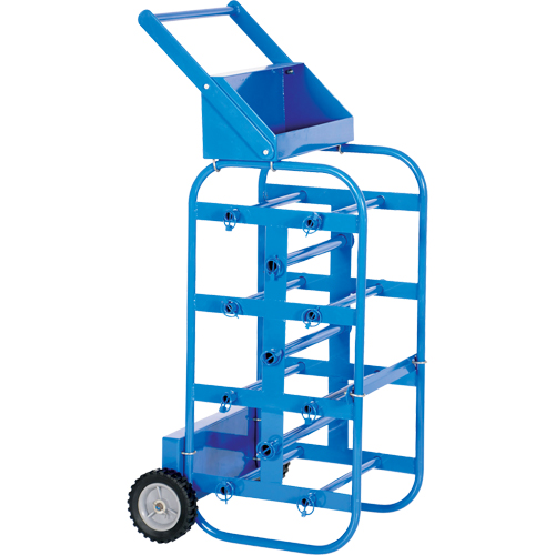 Chariot portatif pour mat&eacute;riaux bobin&eacute;s, Acier, 11 Montants, 19-1/2" la x 43-1/4" h x 17-1/2" p, Capacit&eacute; de 150 lb NTL Industrial