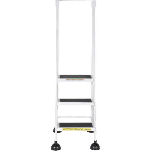 &eacute;chelles Stop-Step, 3 marches, Largeur de la marche 16", Hauteur de la plateforme 28-11/16", Acier NTL Industrial