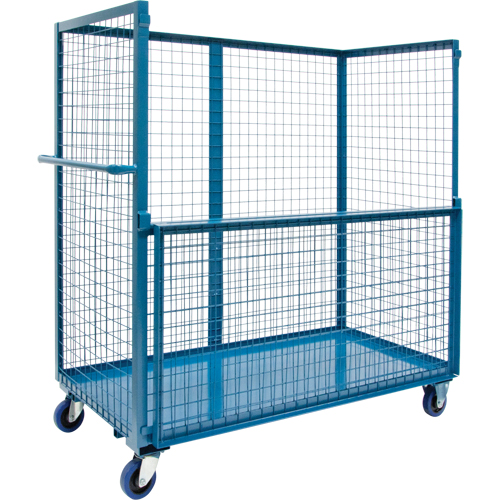 Wire Mesh Stock Truck, Steel, 30" x 55" x 48", 1200 lbs. Capacity NTL Industrial