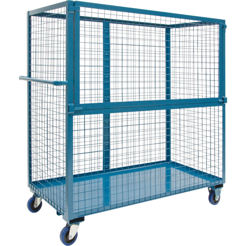 Wire Mesh Stock Truck, Steel, 30" x 55" x 48", 1200 lbs. Capacity NTL Industrial