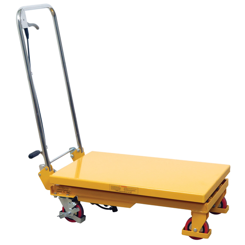 Hydraulic Scissor Lift Table, 17.75" L x 27.5" W/27-1/2" L x 17-3/4" W, Steel, 330 lbs. Capacity NTL Industrial