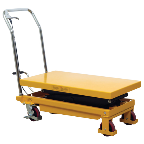 Hydraulic Scissor Lift Table, 19.5" L x 35.5" W/35-1/2" L x 19-1/2" W, Steel, 770 lbs. Capacity NTL Industrial