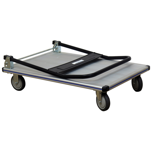 Chariot &agrave; plateforme avec poign&eacute;e pliante, Aluminium, 550 lb, 35-1/2" lo x 24" la, Hauteur 35-1/2" NTL Industrial