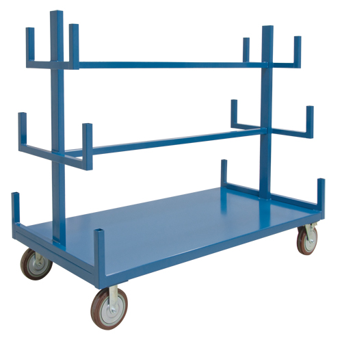 Support mobile pour tuyaux & barres, Acier, 48" la x 36" p x 60" h, Capacit&eacute; de 3000 lb NTL Industrial