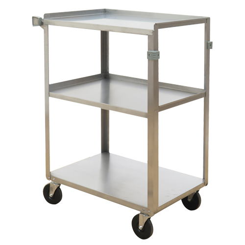 Shelf Carts, 3 Tiers, 15-3/4" W x 32" H x 24" D, 500 lbs. Capacity NTL Industrial