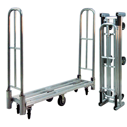 Aluminum U-Boat Folding Utility Cart, 16" W x 60" L, 1500 lbs. Cap., Polyurethane Wheels NTL Industrial