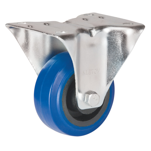 Blue Caster, Rigid, 3" (76 mm), Rubber, 285 lbs. (129 kg.) NTL Industrial