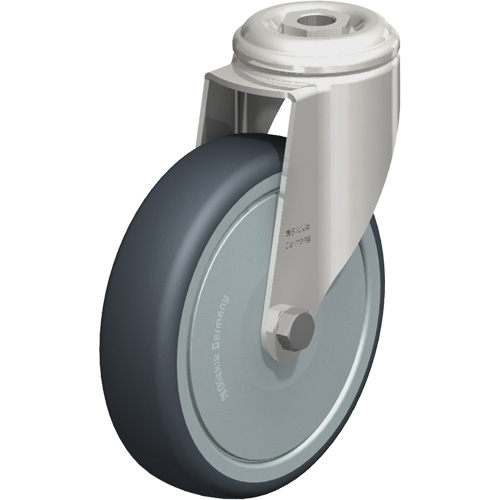 Roulette en &eacute;lastom&egrave;re thermoplastique acier inoxydable, Pivotant, Diam&egrave;tre 5" (127 mm), Capacit&eacute; 265 lb (120 kg) NTL Industrial