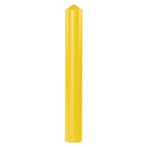 Smooth Bollard Cover, 6" Dia. x 56" L, Yellow NTL Industrial