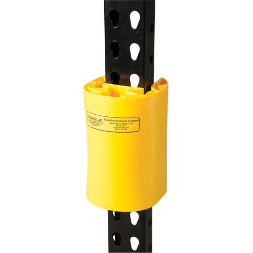 Butoir en poly pour rayonnage, 5" la x 6" lo x 8" h, Jaune NTL Industrial