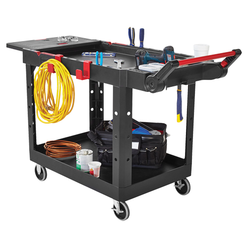 Heavy-Duty Adaptable Utility Cart, 2 Tiers, 17-3/4" x 36" x 46-1/5", 500 lbs. Capacity NTL Industrial