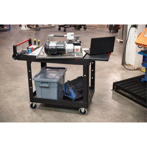Heavy-Duty Adaptable Utility Cart, 2 Tiers, 17-3/4" x 36" x 46-1/5", 500 lbs. Capacity NTL Industrial