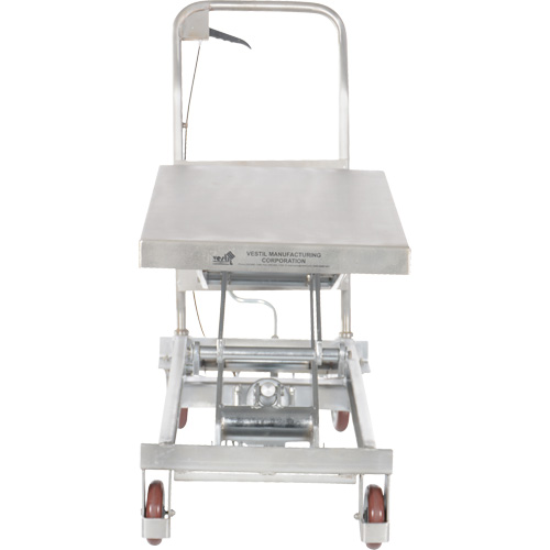 Table &eacute;l&eacute;vatrice hydraulique manuelle &agrave; ciseaux, 35-1/2" lo x 20" la, Partiellement en acier inoxydable, Capacit&eacute; 800 lb NTL Industrial
