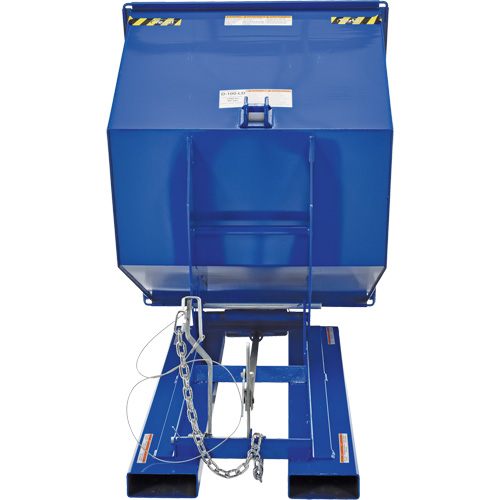 Conteneur autobasculeur, Acier, 1 vg³, Bleu NTL Industrial