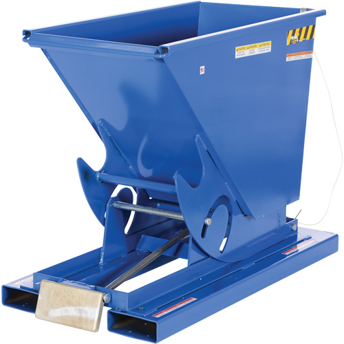 Conteneur autobasculeur, Acier, 1/3 vg³, Bleu NTL Industrial