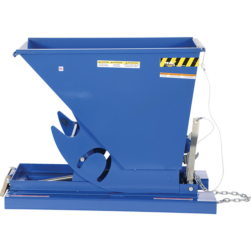 Conteneur autobasculeur, Acier, 1/3 vg³, Bleu NTL Industrial