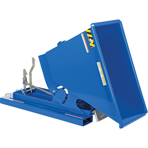 Conteneur autobasculeur, Acier, 1/3 vg³, Bleu NTL Industrial