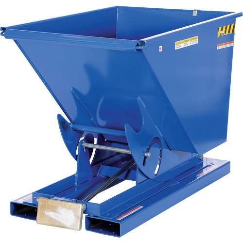 Conteneur autobasculeur, Acier, 1/2 vg³, Bleu NTL Industrial