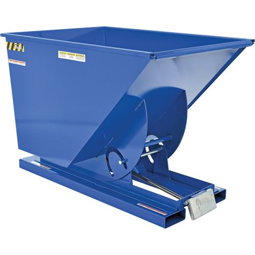 Conteneur autobasculeur, Acier, 1 vg³, Bleu NTL Industrial