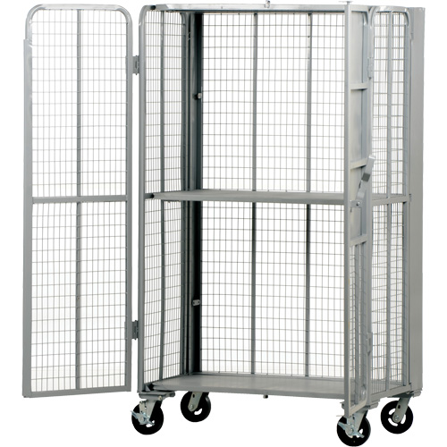 FST Series Folding Security Truck, 1 Tiers, 27" L x 45" W x 77" H, 2000 lbs. Cap. NTL Industrial