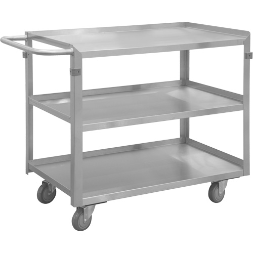 Chariot avec tablettes de calibre industriel, 3 Tiers, 16-3/4" la x 34" h x 30-7/16" p, Capacit&eacute; 600 lb NTL Industrial