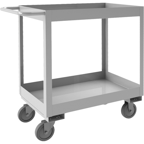 Industrial Grade Shelf Cart, 2 Tiers, 16" W x 34" H x 36-7/16" D, 600 lbs. Capacity NTL Industrial