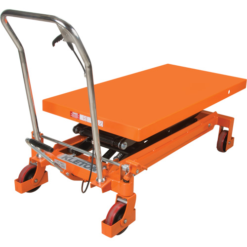Table &eacute;l&eacute;vatrice &agrave; ciseaux hydraulique, 48" lo x 24" la, Acier, Capacit&eacute; 1540 lb NTL Industrial