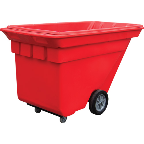 Techtruck Tilt Truck, Polyethylene, 5/8 cu. yd., 1000 lbs. Load Capacity NTL Industrial