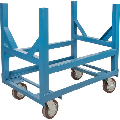 Pipe & Bar Cradle Truck, 48" L x 24" W x 34" H, 2500 lbs. Capacity, Polyurethane Wheels NTL Industrial