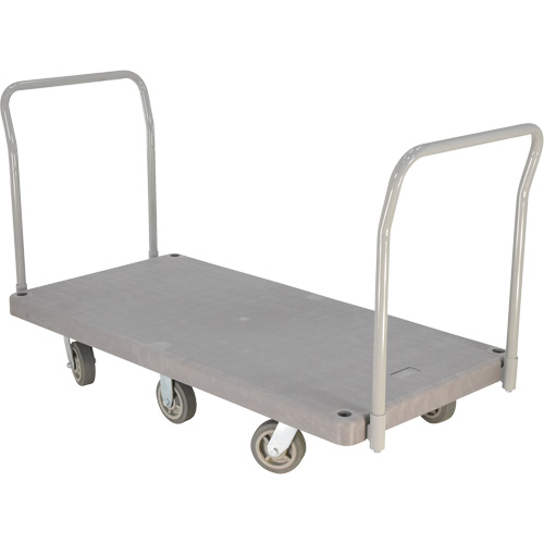 Heavy Duty Plastic Platform Truck, 60" L x 30" W, 3000 lbs. Cap., Polyurethane Wheels NTL Industrial