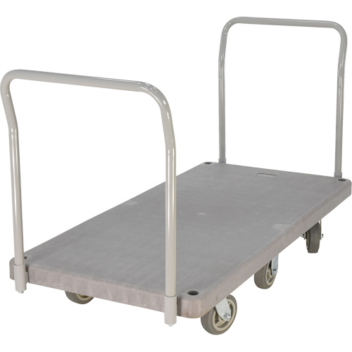 Heavy Duty Plastic Platform Truck, 60" L x 30" W, 3000 lbs. Cap., Polyurethane Wheels NTL Industrial