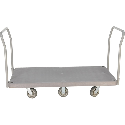 Heavy Duty Plastic Platform Truck, 60" L x 30" W, 3000 lbs. Cap., Polyurethane Wheels NTL Industrial
