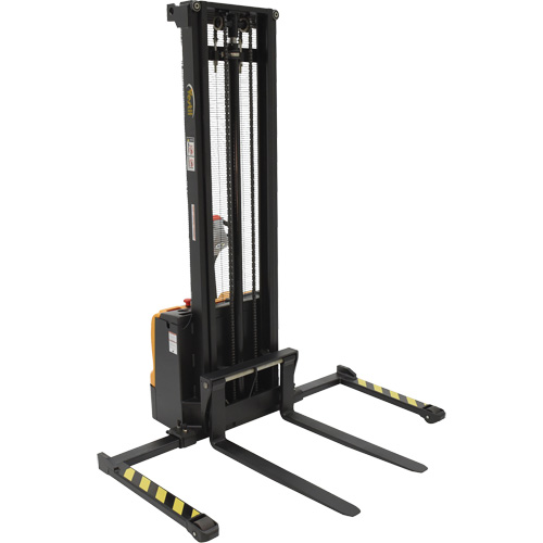 Double Mast Stacker, Electric Operated, 2200 lbs. Capacity, 150" Max Lift NTL Industrial