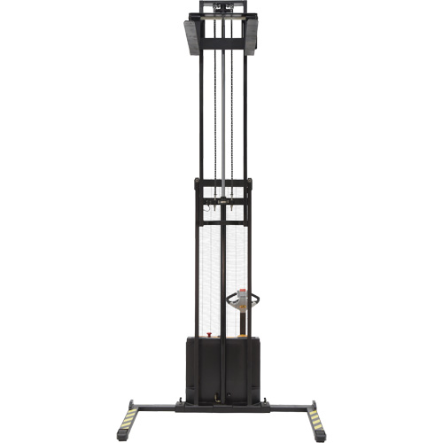 Double Mast Stacker, Electric Operated, 2200 lbs. Capacity, 150" Max Lift NTL Industrial