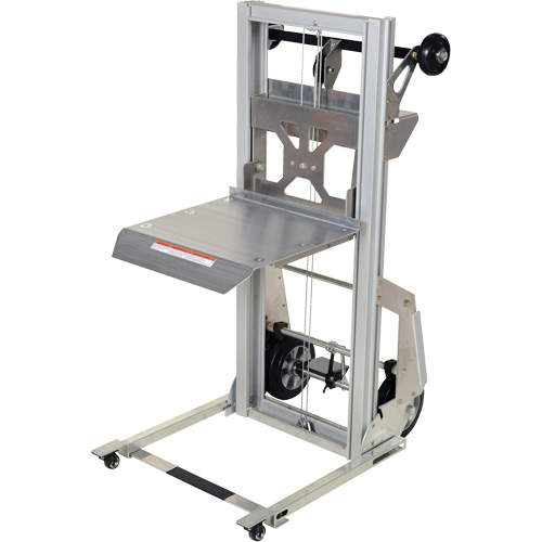 Portable Aluminum Load Lifter, Foot Pump Operated, 200 lbs. Capacity, 61" Max Lift NTL Industrial