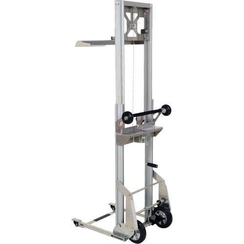 Portable Aluminum Load Lifter, Foot Pump Operated, 200 lbs. Capacity, 61" Max Lift NTL Industrial