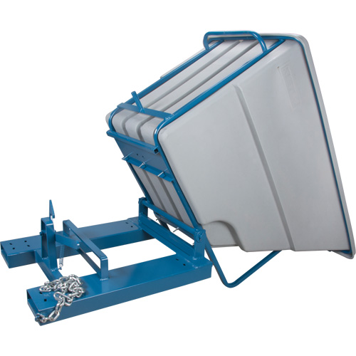 Self-Dumping Hopper, Polyethylene, 1-1/10 cu.yd, Grey NTL Industrial