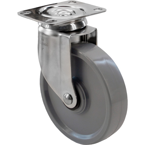 2309 Caster, Swivel, 5" (127 mm), Envirothane Grey, 350 lbs. (158.8 kg.) NTL Industrial