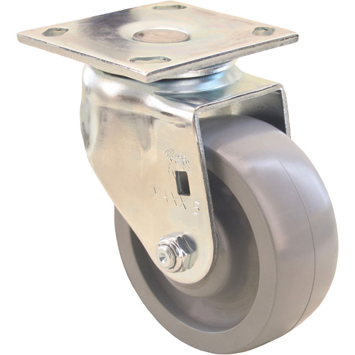 Max9 Directional & Wheel iLock Caster, Swivel with Brake, 6" (152.4 mm), Envirothane Grey-WOW, 1100 lbs. (498.95 kg.) NTL Industrial