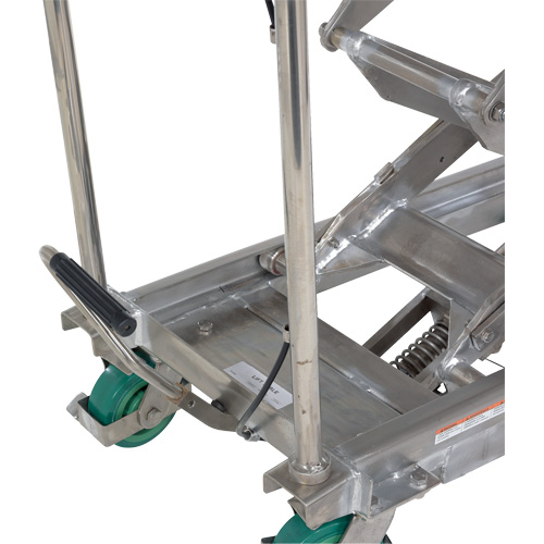 Table &eacute;l&eacute;vatrice hydraulique manuelle &agrave; ciseaux, 36-1/4" lo x 19-3/8" la, Acier inoxydable, Capacit&eacute; 600 lb NTL Industrial