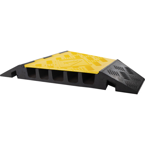 Protecteur de c&acirc;ble tourne-&agrave;-droite robuste Powerhouse, 5 canaux, 12" lo x 19,75" la x 2,25" h NTL Industrial