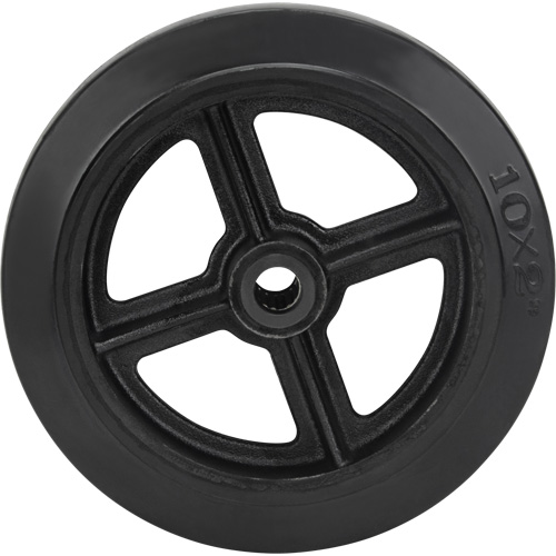 Mold-On Rubber Wheel, 10" (254 mm) Dia. x 2" (50.8 mm) W, 948 lbs. (430 kg) Capacity NTL Industrial