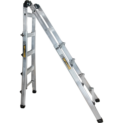 Telescoping Multi-Position Ladder, Aluminum, 300 lbs., CSA Grade 1A NTL Industrial