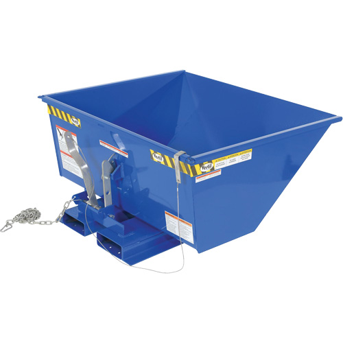 Conteneur autobasculeur en style D &agrave; profil bas, Acier, 1/2 vg³, Bleu NTL Industrial