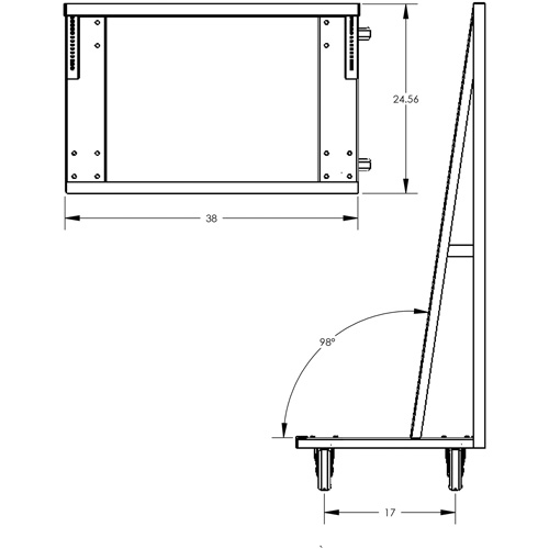 Chariot &agrave; cadre en A robuste &agrave; un c&ocirc;t&eacute; avec 6 plateaux, 38" x 25" x 63", Capacit&eacute; 2500 lb NTL Industrial