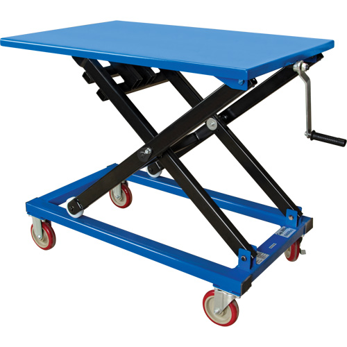 Manual Scissor Lift Table, 37-3/8" L x 23-5/8" W, Steel, 660 lbs. Capacity NTL Industrial
