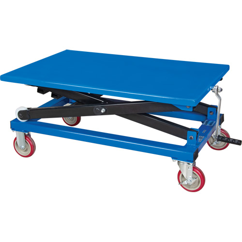 Manual Scissor Lift Table, 37-3/8" L x 23-5/8" W, Steel, 660 lbs. Capacity NTL Industrial