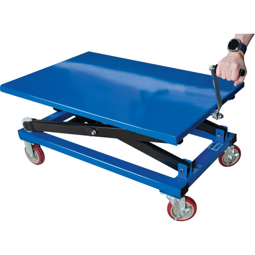 Manual Scissor Lift Table, 37-3/8" L x 23-5/8" W, Steel, 660 lbs. Capacity NTL Industrial