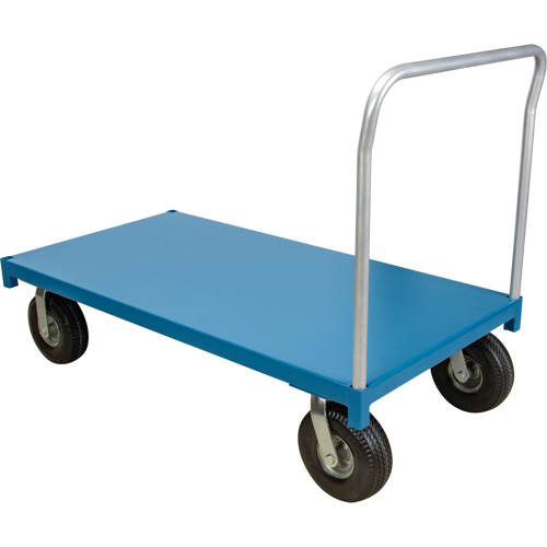 Heavy-Duty Platform Truck, 48" L x 24" W, 1200 lbs. Capacity, Flat Free Casters NTL Industrial