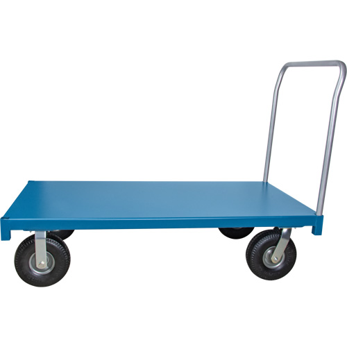 Heavy-Duty Platform Truck, 48" L x 24" W, 1200 lbs. Capacity, Flat Free Casters NTL Industrial